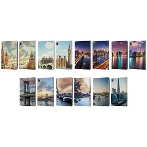 HEAD CASE DESIGNS CITY SKYLINES LEATHER BOOK WALLET CASE COVER FOR APPLE iPAD - Picture 1 of 13