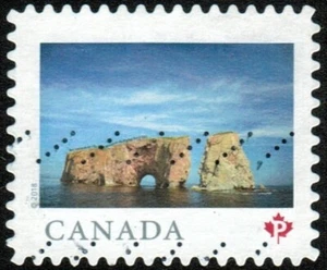 Canadá sc#3075 de lejos y de ancho: Rocher Percé & Île Bonaventure QC, usado - Imagen 1 de 2