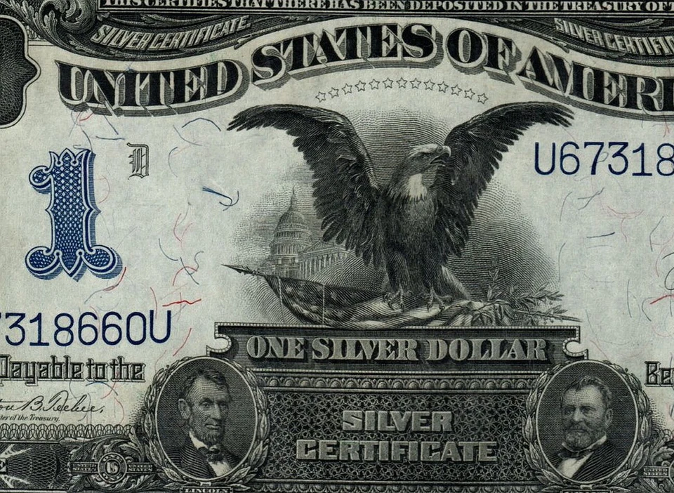 US $1 Black Eagle Silver Certificate FR 233 PCGS 64 PPQ U67318660U - Image 1 of 4