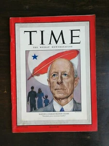 Time Magazine November 4, 1946 Boston's Charles Francis Adams No Label 524 B - Imagen 1 de 1