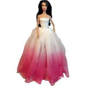 Abito da sera in tulle rosa e bianco per Integrity Toys/Poppy Parker e bambole simili - Foto 1 di 6
