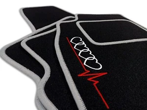 Alfombrillas de Terciopelo para Audi A1 I (2010- 2018) Negro + Bordado,Gris Bajo - Imagen 1 de 12