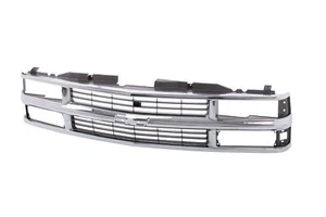 Chrome Grille w/Black Insert For 94-99 Chevy C/K Pickup Suburban Tahoe Blazer - Picture 1 of 7