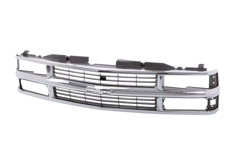 Chrome Grille w/Black Insert For 94-99 Chevy C/K Pickup Suburban Tahoe Blazer Foto 1 de 4