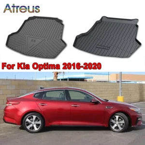 Alfombrilla de maletero para todo clima TPE revestimiento de carga bandeja de piso negra para Kia Optima 2016-2020 - Imagen 1 de 12