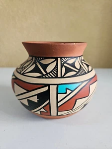 Jemez Pueblo Pottery Native American SouthWest Hand Crafted Jar Planter Vase - Bild 1 von 13