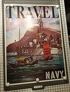 Vintage 1975 Travel US MARINE 535 Größe 24"" x 33"" Poster - Bild 1 von 5