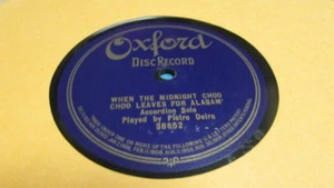 PIETRO DEIRO OXFORD 78 RPM RECORD 38652 WHEN THE MIDNIGHT CHOO CHOO LEAVES - Bild 1 von 1