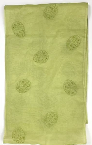 NEW Pottery Barn Silk Easter Table Runner 16x110 Green Beaded Eggs - Picture 1 of 5