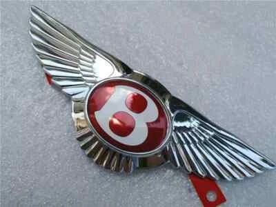 Bentley Continental GT GTC Flying Spur Emblem Front Grille Wing Red Badge - Image 1 of 3