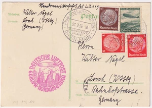 Zeppelinpost 9. Nordamerikafahrt Lz 129 Francfort - Lakehurst 26.9 1936 Si. 439 - Picture 1 of 2