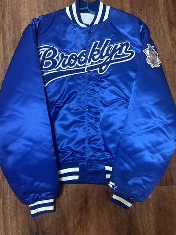 RARE VINTAGE STARTER DUGOUT JACKET BROOKLYN DODGERS BASEBALL MLB XL Cover