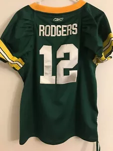 🔥 Girls Reebok NFL Team Apparel Green Bay Packers #12 Aaron Rodgers Youth L  - Picture 1 of 7