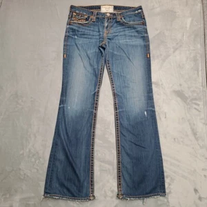Big Star Jeans Women 30 Distressed Faded Denim LIV Boot Cut Thick Stitch Western - Picture 1 of 16