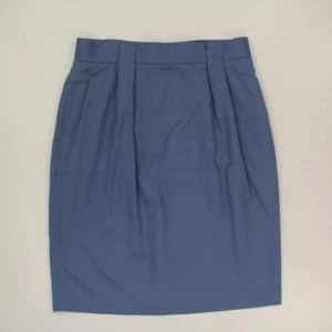 Jones New York Women's 100% Pure Wool Pleated Skirt Size 16 Blue Lined VTG USA - Picture 1 of 8
