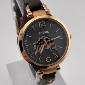 Fossil Georgia Watch ES-3077 Womens Valero Alarmo Bowl Gray Bund Strap Quartz - Picture 1 of 13