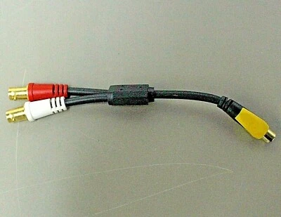 Dual BNC Female S Video Male Pigtail Adapter Connector Cable Luminance  - Image 1 of 4
