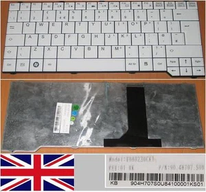 Keyboard Qwerty UK AMILO PA3515 SA3650 P5710 15.4" V080230CK1 90.4H707.S0H White - Picture 1 of 1