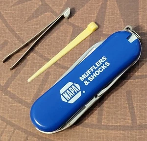 Multi Tool Knife Three Blade Mini Folder NAPA Advertising Scissors Nail File - Picture 1 of 6