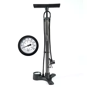 Cycling Mountain Bike Foot Floor Pump Gauge & 160 PSI Fits Presta Schrader - Picture 1 of 10