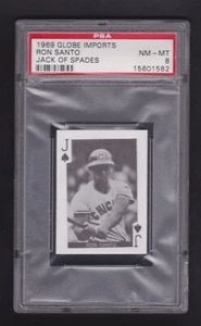 Tarjetas de juego Globe Imports 1969 Ron Santo Jack of Spades PSA 8 casi nuevo-como nuevo ~ ¡difíciles!! - Imagen 1 de 1