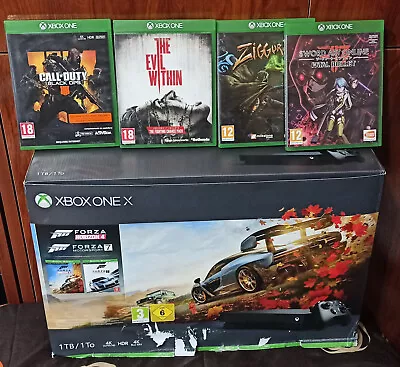 Xbox One X 1TB Completa Sin mando + 4 juegos Sword Art Online Call of Duty MINT - Imagen 1 de 4