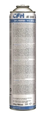 1x CFH Universalgas AT2000 330g 600ml Gaskartusche Gas 7/16" EU Gewinde - Bild 1 von 4