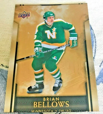 BRIAN BELLOWS #47 ERROR MISPRINT UD TIM HORTONS LEGENDS NORTH STARS 2023 - Image 1 of 2