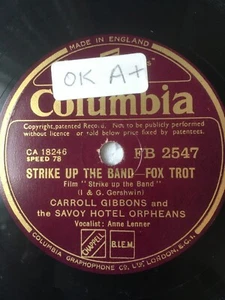 * CARROLL GIBBONS and the SAVOY HOTEL ORPHEANS - Goodnight Again / Strike Up The - Picture 1 of 4