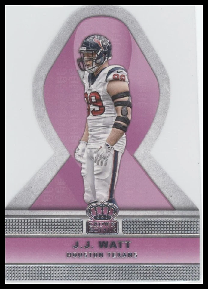 #PR4 J.J. Watt 2015 Panini Crown Royale Pink Ribbons Die Cuts - Image 1 of 2