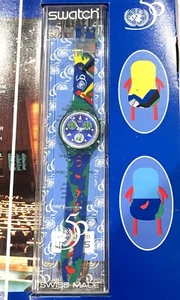 VINTAGE SWATCH CHRONO UNITED NATIONS UNLIMITED COLLECTORS WATCH NEW WITH BOX - Picture 1 of 5