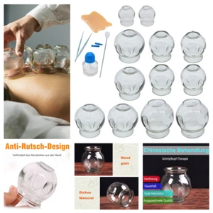 12x Schröpfgläser aus Glas Saugball Vakuum Massage Schröpfen Schröpfglas30-50mm - Bild 1 von 17
