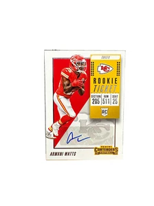 Panini Contenders #178 2018 Armani Watts Rookie Ticket Chiefs automático RC PWE - Imagen 1 de 2