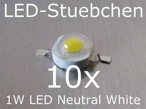 10x 1W Emisor LED de alta potencia blanco neutro 350mA - Imagen 1 de 1