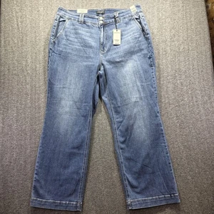 Jeans Judy blu donna 22W blu gamba larga vita alta denim elasticizzato plus - Foto 1 di 11