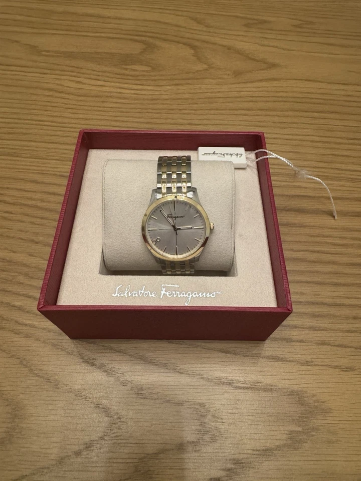 Salvatore Ferragamo Ferragamo Slim Quartz Silver Dial Ladies Watch SFUC00421 - Image 1 of 4