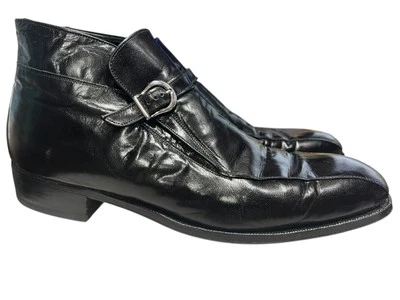 Sz 11 A Mens Vtg 70s Beatle Boots Florsheim Imperial Black Leather Chelsea Shoe - Image 1 of 4