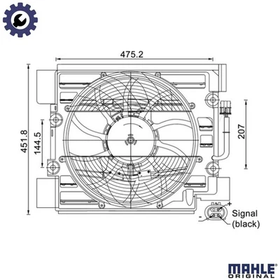 FAN AIR CONDITIONING CONDENSER ACF 24 000S FOR BMW M54B30 3.0L M52B20 2.0L 6cyl - Image 1 of 4