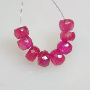 9.01 Ct Natural Red Ruby Round Cut Beads - 9272 - Picture 1 of 2