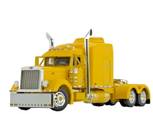 1/64 DCP YELLOW PETERBILT 379 W/ 63" MID ROOF SLEEPER W/ WHALE TAIL - Picture 1 of 5