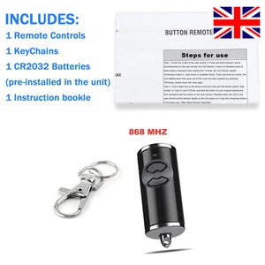 1PC for Hormann HSE2/HSE4-868-BS/HS1/HS2/HS5-868-BS Garage door remotes - Picture 1 of 9