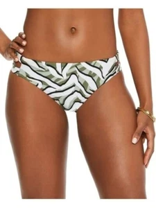 BAR III Women's Green Strappy Sides Hypno Beach Hipster Swimsuit Bottom L - Picture 1 of 3