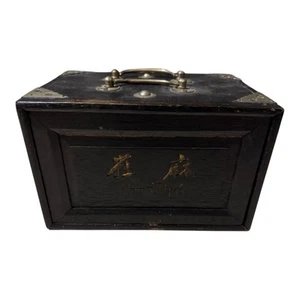 Vintage Chinese Mahjong Ma-Jong Set Tongue & Groove/Bamboo/Oxen Bone (1920's) - Picture 1 of 20