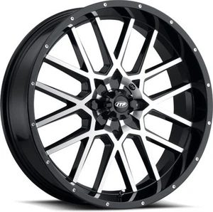 ITP Hurricane Wheel - 18x6.5 - 4+2.5 Offset - 4/156 - Machined/Black ATV/UTV - Picture 1 of 4