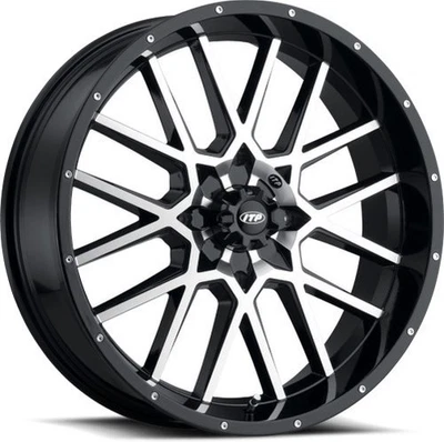 ITP Hurricane Wheel - 18x6.5 - 4+2.5 Offset - 4/156 - Machined/Black ATV/UTV - Image 1 of 4