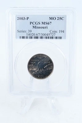 2003-P PCGS MS67 Missouri State Quarter Business Strike 25C - Image 1 of 2