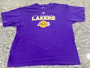 Camiseta Adidas de baloncesto de la NBA de manga corta púrpura XL de Los Angeles Lakers adulto - Imagen 1 de 6