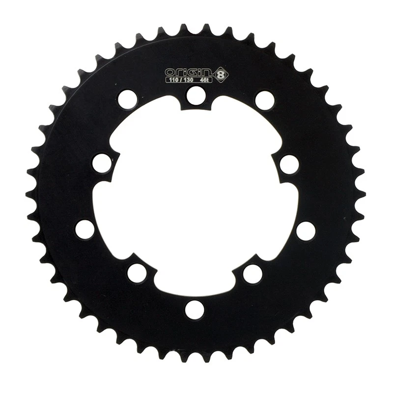 ORIGIN8 Single Speed 110mm/130mm 5-bolt 46T Black Chainring - Image 1 of 1