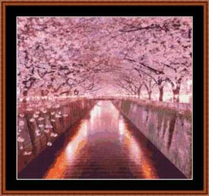 Cherry Blossom Cross Stitch Kit - Picture 1 of 2