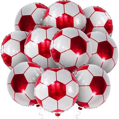 Balões de futebol vermelhos KatchOn para decorações de festa de futebol - Pacote com 10 de 18 polegadas... - Imagem 1 de 4